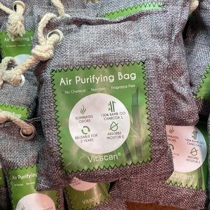 AIR PURIFYING BAG Bamboo Charcoal Bags Odor Absorber Deodorizer 12ct VITSCAN